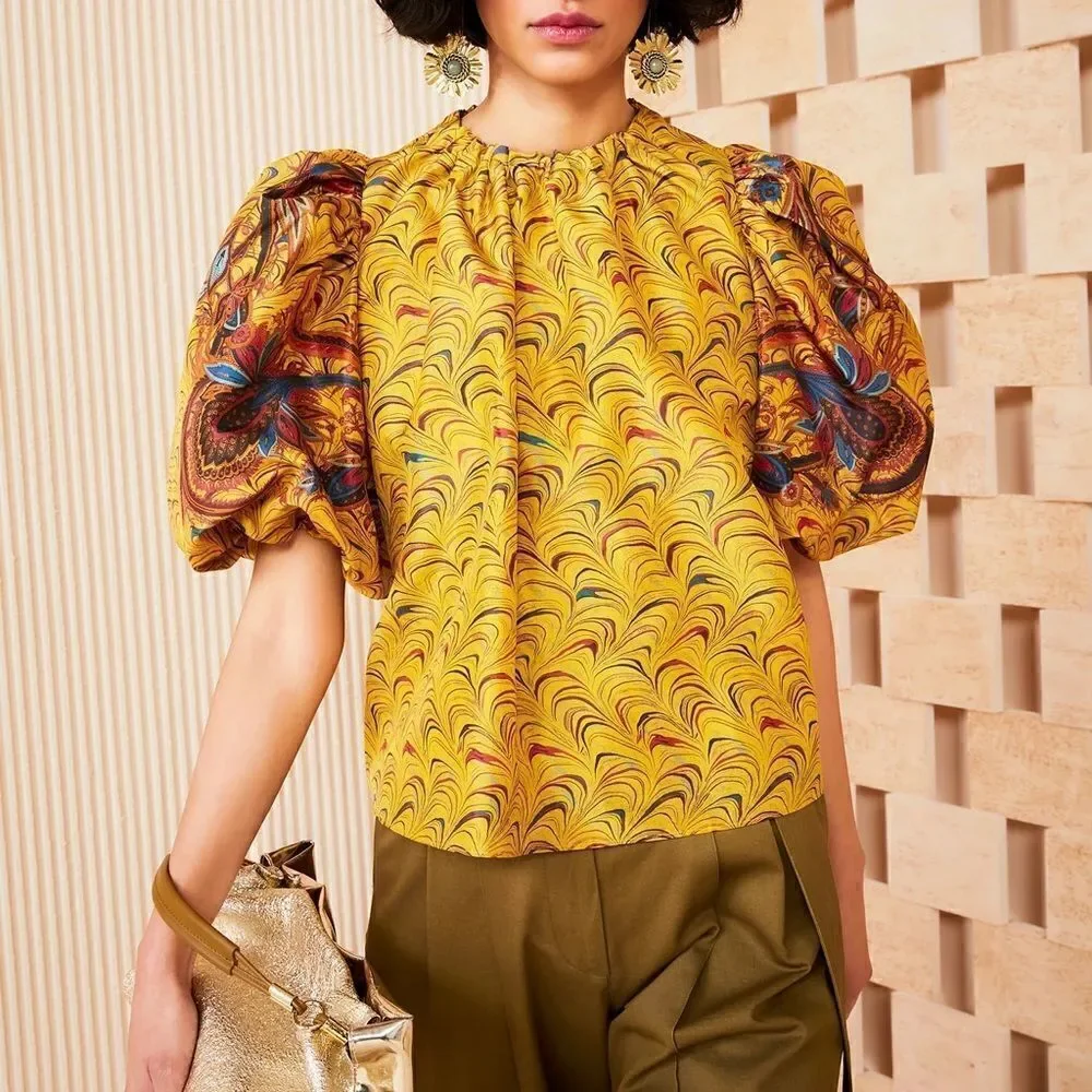Ulla Johnson Lorena Top Tiger’s Eye